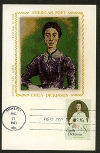 1436 EMILY DICKINSON FDC AMHERST, MA COLORANO SILK MAXIMUM CARD
