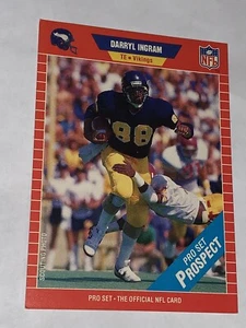 Tarjeta de fútbol americano 1989 Pro Set Darryl Ingram novato Minnesota Vikings #529 - Imagen 1 de 2