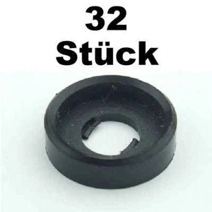 32 Stück Unterlegscheiben mit Rand M6 schwarz Kunststoff Polyamid U Scheiben NEU - Picture 1 of 2