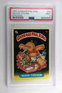 3b HEAVIN' STEVEN PSA 9 Garbage Pail Kids 1985 Series 1 OS1 Pop 119 GPK US Fresh - Picture 1 of 2