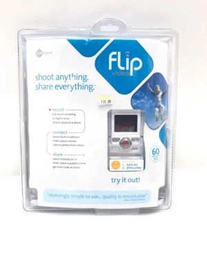 Pure Digital Technologies Flip Video Model F160W White Silver Camcor (NJL021753) - Image 1 of 2