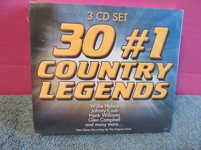 30 #1 Country Legends 3 cd Willie Nelson Johnny Cash Hank Williams New Sealed - Image 1 of 4