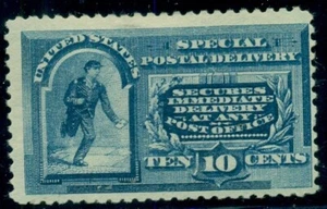 US #E2, 10¢ Spec. Del, og, LH, F/VF, Miller certificate, Scott $500.00 - Picture 1 of 1