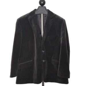 Kroon Mens Blazer Black Velvet Pinstripe Size 48R 2 Button Sportscoat Jacket - Picture 1 of 10