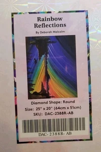Diamond Art Club 'Rainbow Reflections' Discontinued Kit Round 25"x20" - Picture 1 of 5