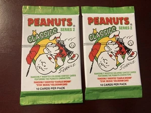 2x 1992 PEANUTS CLASSICS Series 2 Trading Card Pack - Pro Sport Specialities - Picture 1 of 2