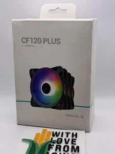 DEEPCOOL CF 120 PLUS (3 in 1) Addressable RGB Halo Ring PWM Fan New - Picture 1 of 3