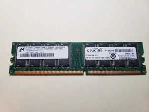 Crucial 1GB DDR-400 PC3200U 184-pin unbuffered DIMM desktop me - Picture 1 of 2