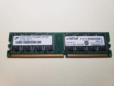 Crucial 1GB DDR-400 PC3200U 184-pin unbuffered DIMM desktop me - Image 1 of 2