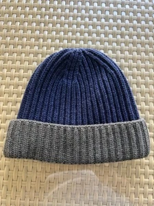 William Lockie 100% Cashmere Ribbed Beanie - Picture 1 of 3