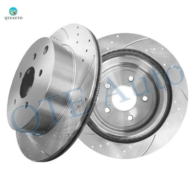 Rotores de disco de freno ranurados perforados traseros de 308 mm para Infiniti FX35 2003-2012 Foto 1 de 4