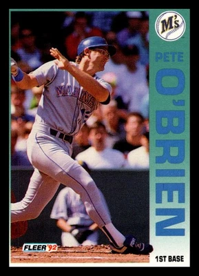 1992 Fleer #289 Pete O'Brien - Image 1 of 2