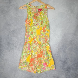 Lilly Pulitzer Mameluco Mujer XS Floral Sin Mangas Boho Verano Mono Mono Mono - Imagen 1 de 19