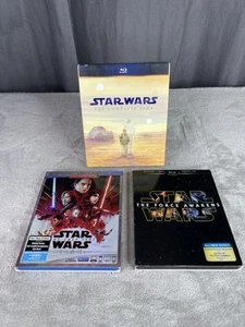 Star Wars: The Complete Saga + The Force Awakens & The Last Jedi Blu Rays - MINT - Imagen 1 de 6