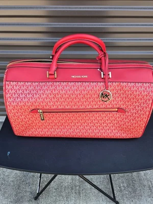 Michael Kors Hombres Damas Familia XL Bolsa de Equipaje de Lona Avión Tren Vacaciones Viaje Foto 1 de 4