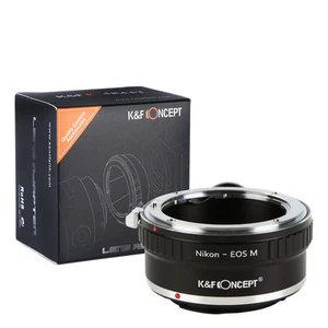 K&F Concept adapter with tripod Adapter Nikon AI to the Canon EOS M1 M3 Camera  - Picture 1 of 8
