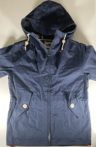 Penfield Hudson Wachsjacke Damen Small Navy Blau Regenmantel Outdoor Wear Kapuze - Bild 1 von 16