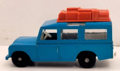 Caja de cerillas vintage Lesney Land Rover Safari azul agua hecha en Inglaterra #12 ver descripción Foto 1 de 4