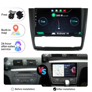 6+128G Autoradio GPS Per BMW 1 Series E81 E82 E87 E88 2004-2011 BT WIFI Navi DSP - Foto 1 di 12