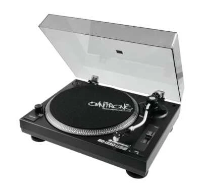 Omnitronic BD-1390 USB-Plattenspieler schwarz riemengetriebener DJ-Turntable - Bild 1 von 4
