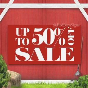 UP TO 50 OFF SALE indoor outdoor banner sign - Picture 1 of 1
