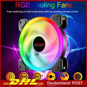 Für Universal Gehäuse Gehäuselüfter LED RGB Lüfter Aura Case Fan PC 120mm - Afbeelding 1 van 6