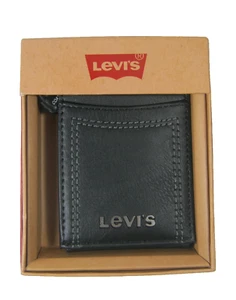 Levi’s Men's Front Pocket Wallet Magnetic Money Clip RFID Block Black - Picture 1 of 5