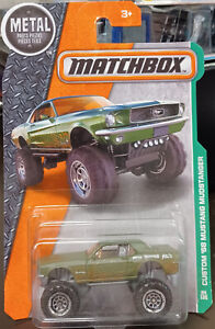 Matchbox #94 Custom 68 Mustang Mudstang Green Skala 1:64  