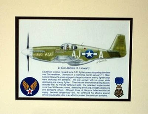 P-51B Mustang Medal Of Honor Recipient Giclee & Iris Prints by Willie Jones Jr. - Picture 1 of 1