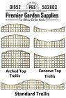 NEW Premier Standard Arched & Concave Trellis / Lattice Fence Topper in 3 sizes