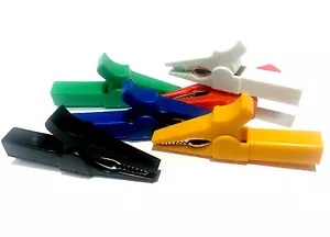 Krokodilklemmen SET 6-fach sortiert für 4mm Bananenstecker - Bild 1 von 3