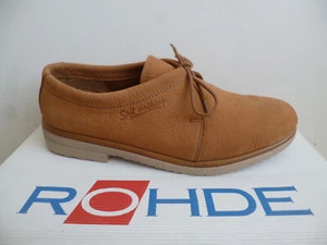 Rohde Women Lace-up Shoes Half Shoes Leather Brown NEW - Picture 1 of 5