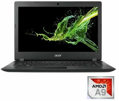 NEW*Acer Aspire 3 14" 128GB,AMD A9,1.80GHz,4GB Notebook/Laptop-Black A3142191V1 - Image 1 of 4