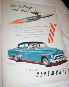 1951 Olds Oldsmobile Super 88 large-mag car ad -"Ride the rocket & save!" - Picture 1 of 1