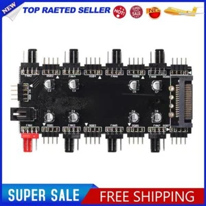 1 To 8 Multi Way Splitter RGB PWM HUB 12V/4 Pin for Fan Motherboard (SATA) - Afbeelding 1 van 3