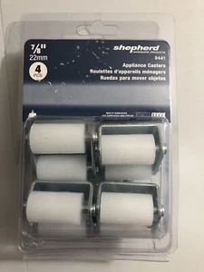 Shepherd Hardware 9441 7/8-in Threaded Stem Appliance Casters, Dual Wheels, 4-Pk - Picture 1 of 3