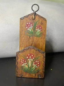 Handmade Wooden Engraved Gift Ware Napkin Holder Tissues Paper Decor mushroom 5" - Picture 1 of 6