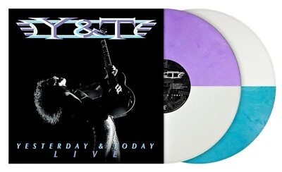Y&T - Live + 2 (Violet-White & Skyblue-White Split Vinyl - Only 300 Made) NEW - Image 1 of 4
