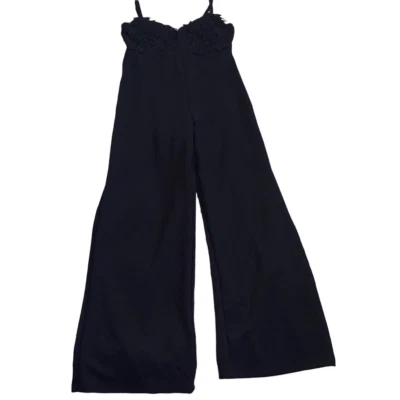 Charlotte Russe Nuevo con Etiquetas Mono Noche Datenight Ropa de Club Pantalones Largos Mameluco Negro Foto 1 de 4