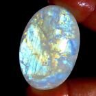 61.05Cts.100%Natural Power Rainbow Moonstone Oval 29x43x5mm Cab Losse Gemstone