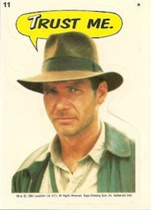INDIANA JONES TEMPLE OF DOOM TRADING CARDS SET 1984 TOPPS STICKER CARD 11 - Picture 1 of 2
