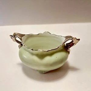 Cuenco de porcelana vintage Viena Austria P.H. (?) Borde dorado pintado a mano - Imagen 1 de 12