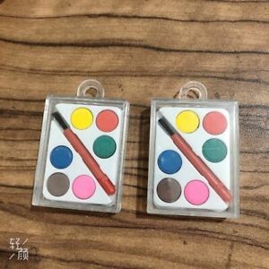 6pcs/pack Paint Palette Plastic Charms Mini Palettes Earring Pendants Jewelry Ma