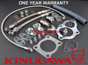 Turbo Oil Water Install Kit 4G63T DSM 1G 2G Eclipse w/ Garrett T25 T28 /4AN Line - Bild 1 von 1