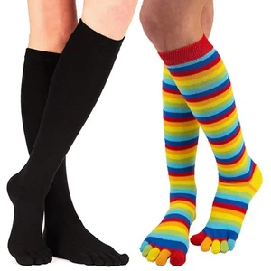 1 Pack Essential Knee-High Toe Socks for Mens & Ladies - Picture 1 of 11