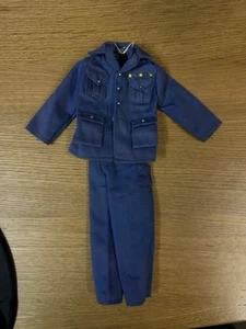 VINTAGE ACTION MAN - AIR POLICE BLUE JACKET & TROUSERS Palitoy Original 100% - Picture 1 of 4