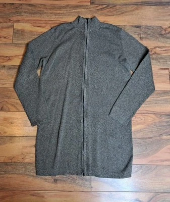 Suéter tejido acanalado cuello falso cremallera completa Massini vintage para hombre talla M jaspeado Foto 1 de 4