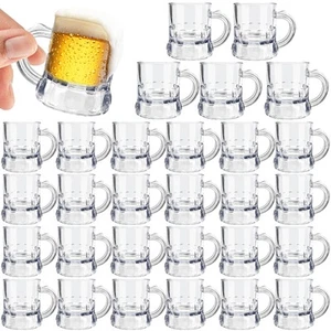30 Pack 1oz Mini Beer Mugs Shot Glasses with Handles for Drinks Festival BBQ - Picture 1 of 6