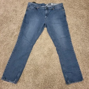 Volcom Vorta Slim Straight Fit Jeans Men's 38 Blue Denim Skate Streetware Y2K - Picture 1 of 14