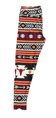 Leggings TC LuLaRoe altos y curvilíneos UT Texas Longhorns suroeste tribal azteca Foto 1 de 4